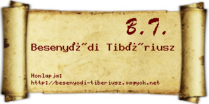 Besenyődi Tibériusz névjegykártya